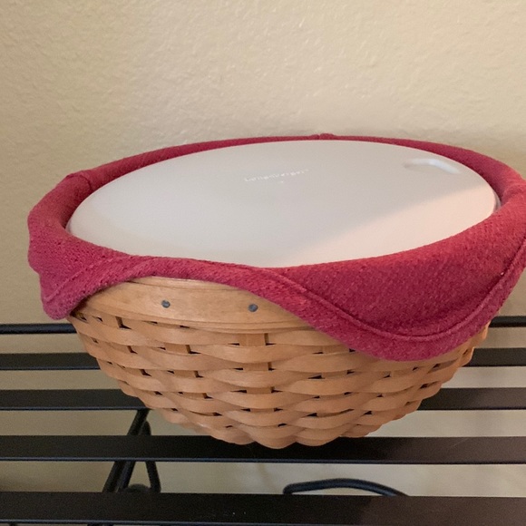 Longaberger Other - LONGABERGER basket, liner and protector with lid